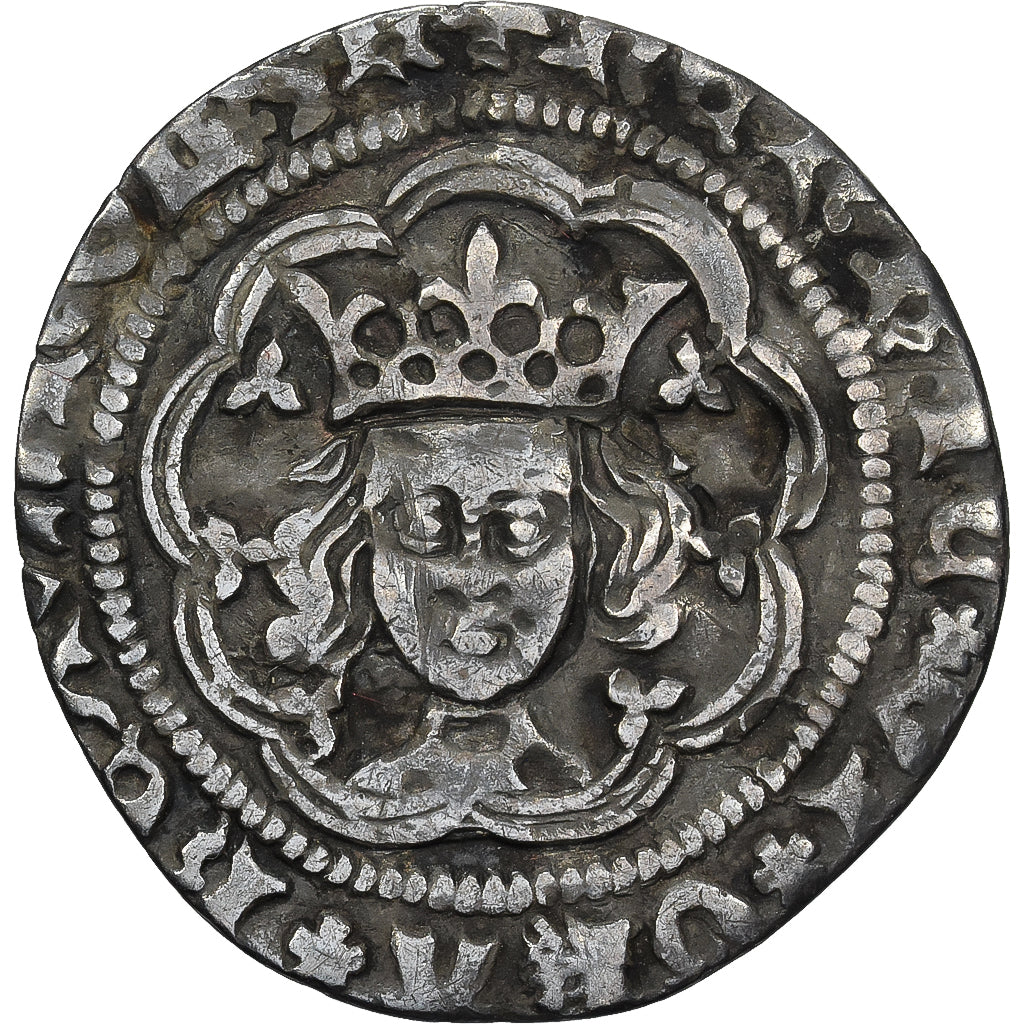 Royaume d'Angleterre Henri VI Half Groat 1430-1431 Calais Argent TB