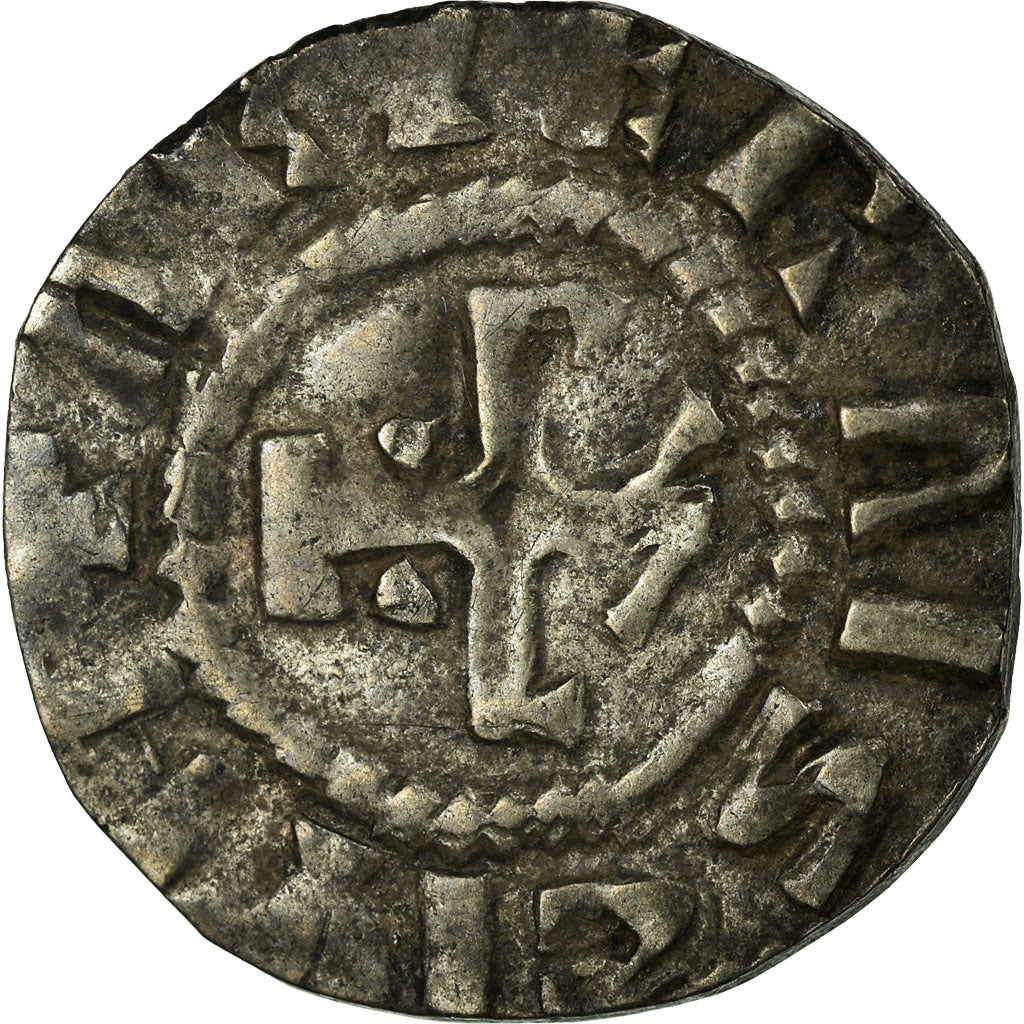 France, Charles le Chauve, Denarius, 840-877, Nevers, Silver, VF(30-35)