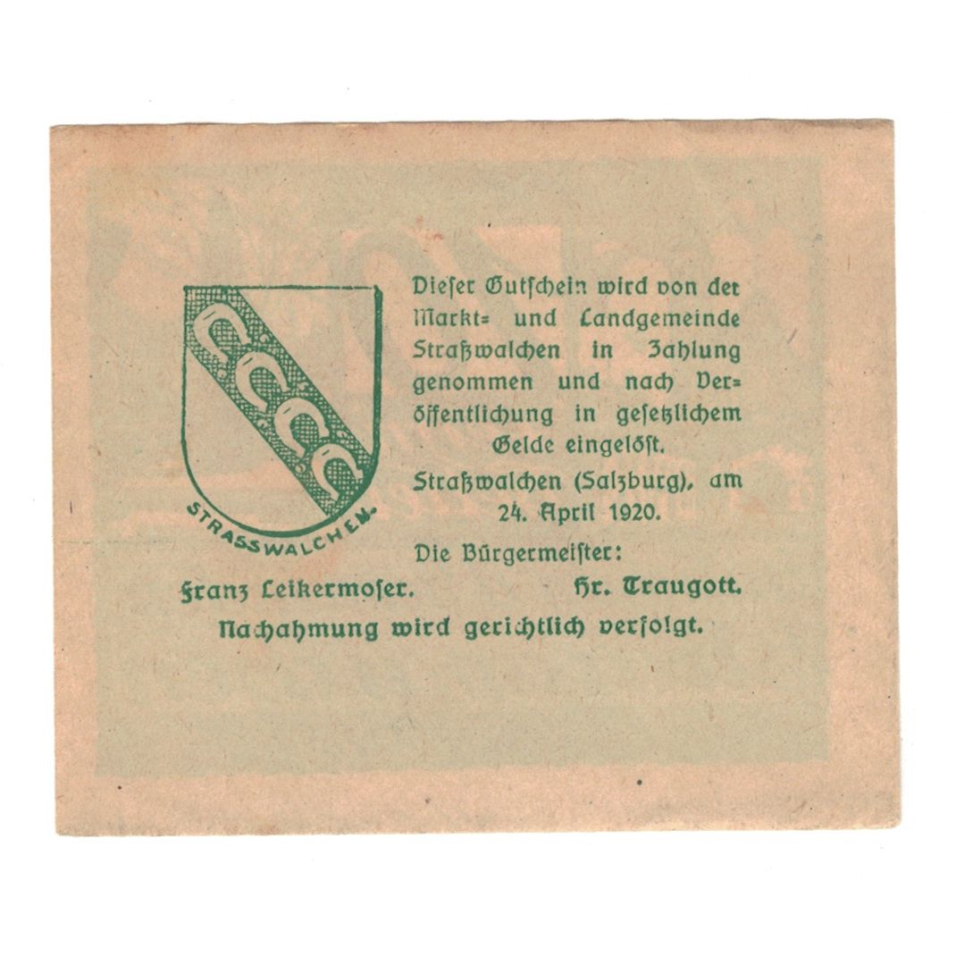 Geldschein, Österreich, Strasswalchen Sbg. Markt U. Landgemeinde, 10 Heller