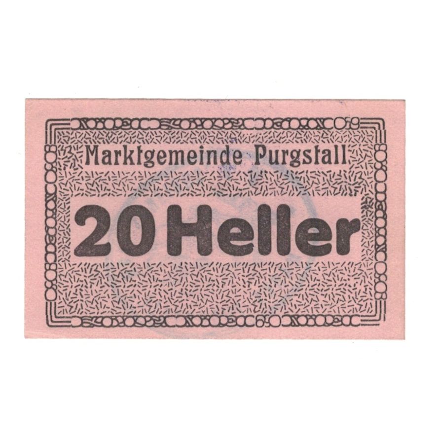 Banknote, Austria, Purgstall N.Ö. Marktgemeinde, 20 Heller, N.D, AU(55-58)