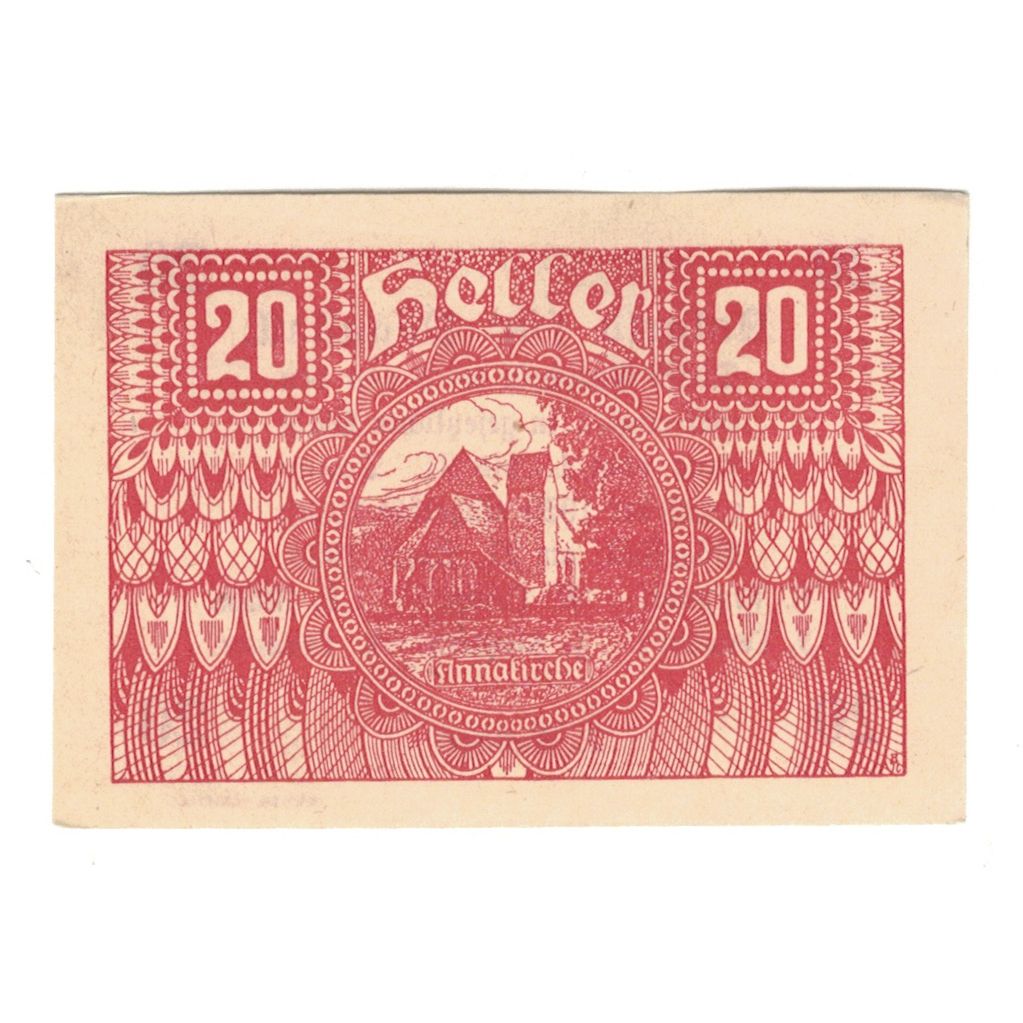Banknote, Austria, Pöggstall N.Ö. Prv. K Kramler A Lump F Mück, 20 Heller