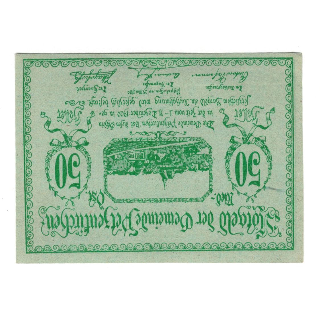 Banknote, Austria, Petzenkirchen N.Ö. Gemeinde, 50 Heller, N.D, 1920