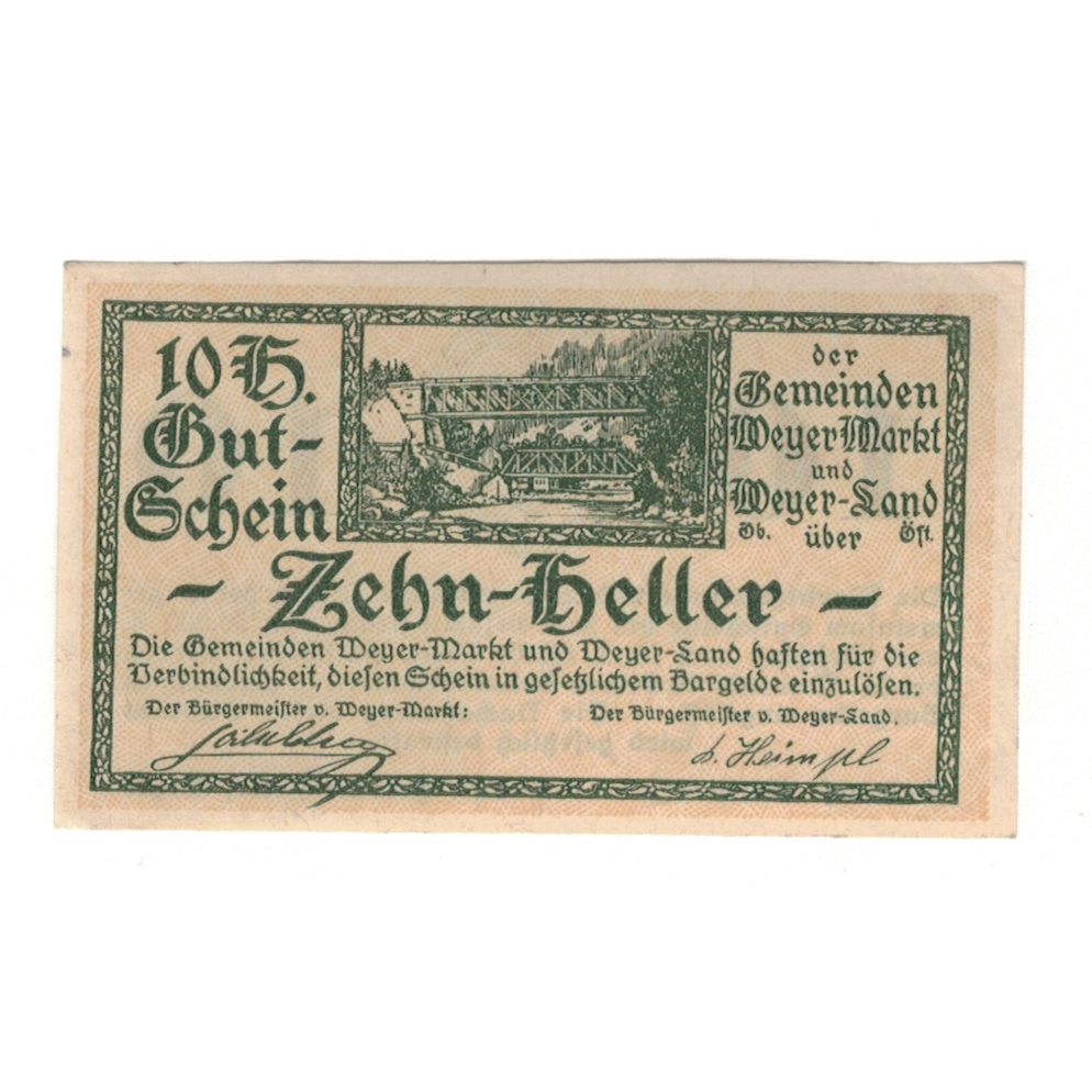 Banknote, Austria, Weyer Markt und Weyer Land O.Ö. Marktgemeinde und