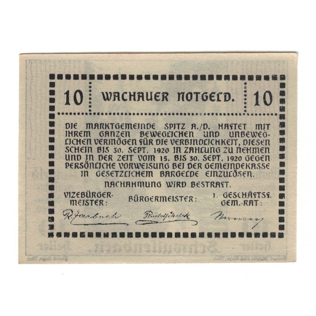 Banknote, Austria, Wachauer Notgeld Schwallenbach N.Ö. Gemeinde, 10 Heller