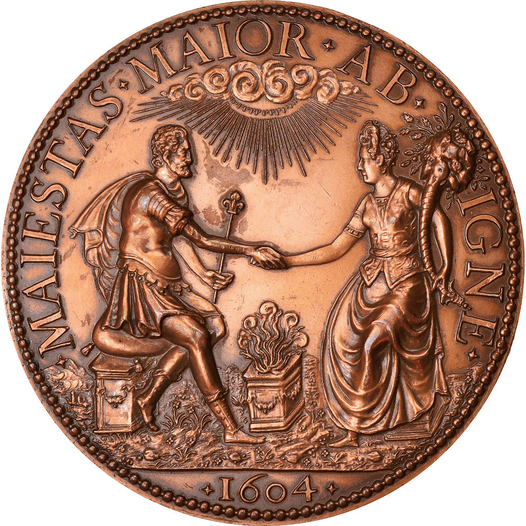 Francia, medalla, Henri IV et Marie de Médicis, History, Restrike, SC, Bronce