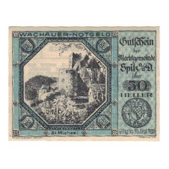 Banknot, Austria, Wachauer Notgeld St. Michael N.Ö. Gemeinde, 50 Heller, texte