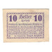 Billet, Autriche, Kirchheim O.Ö. Gemeinde, 10 Heller, texte 1, 1920