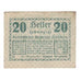 Billet, Autriche, Kirchheim O.Ö. Gemeinde, 20 Heller, texte 1, 1920