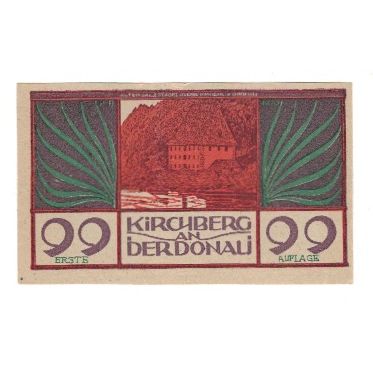 Billet, Autriche, Kirchberg an der Donau O.Ö. Gemeinde, 99 Heller, texte 1