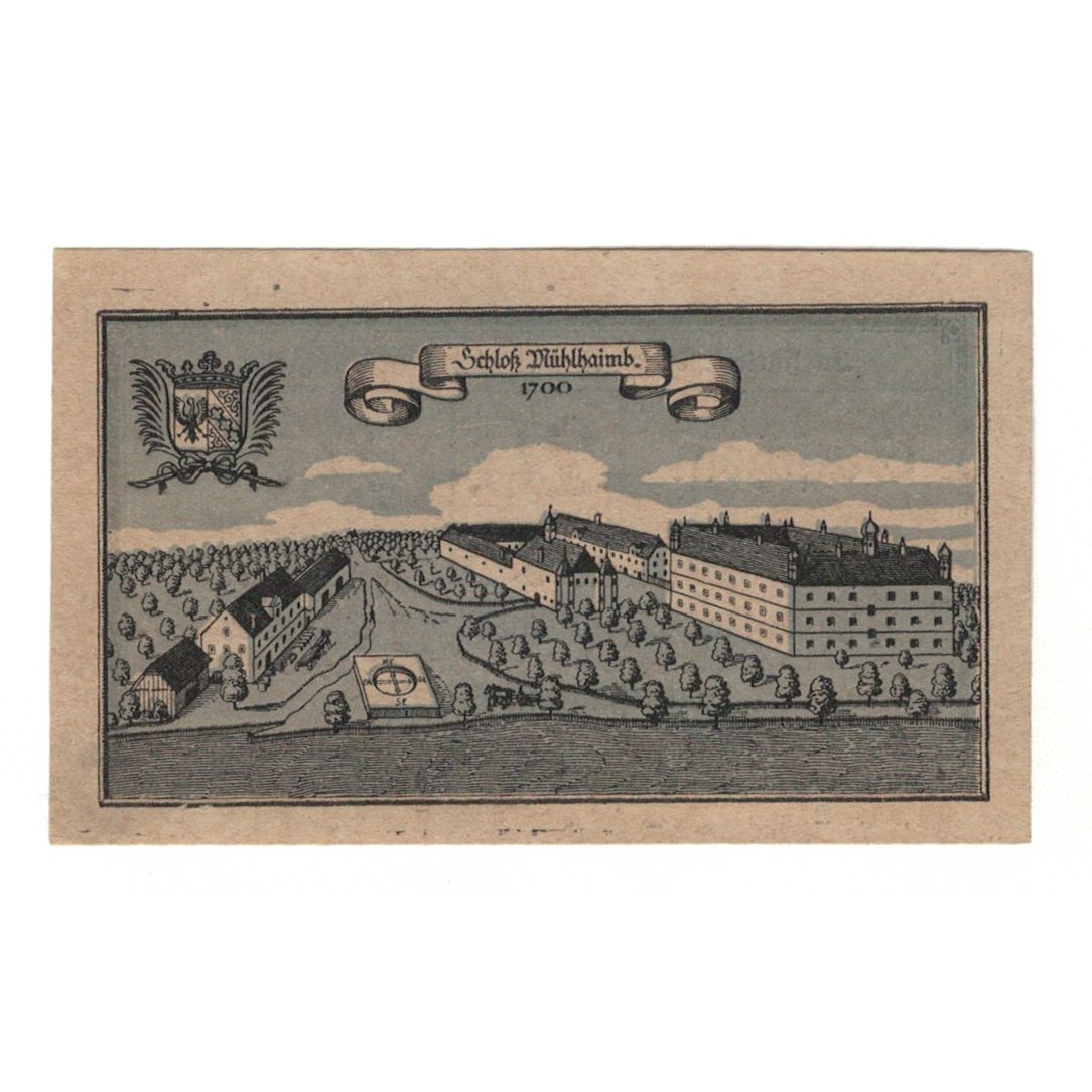 Geldschein, Österreich, Mühlheim O.Ö. Gemeinde, 20 Heller, paysage, 1920