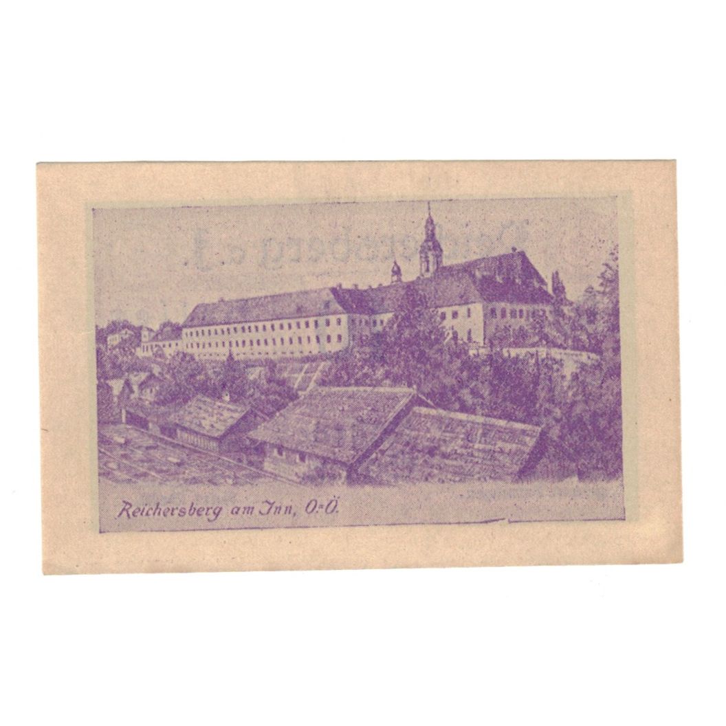 Banconote, Austria, Reichersberg O.Ö. Gemeinde, 10 Heller, Batiment, 1920