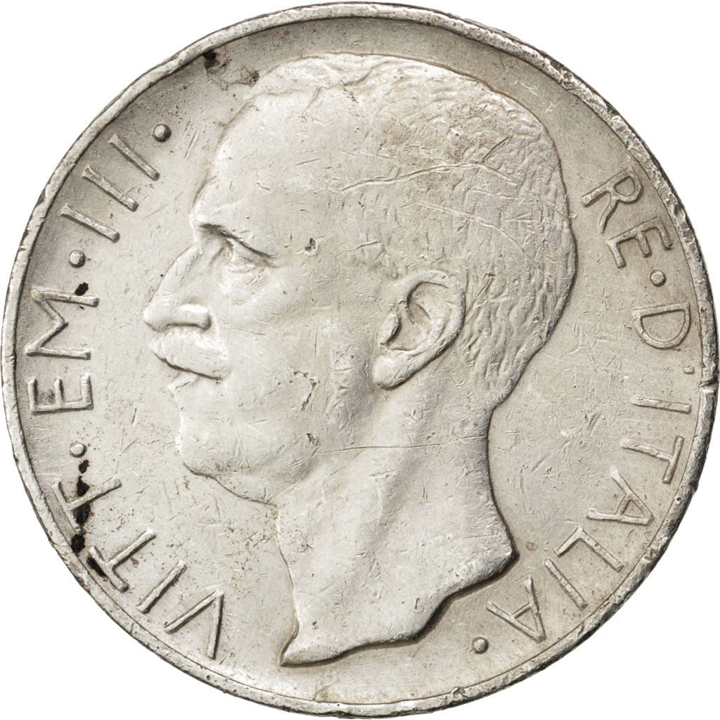 Italy, Vittorio Emanuele III, 10 Lire, 1927, Rome, Silver, EF(40-45), KM:68.2