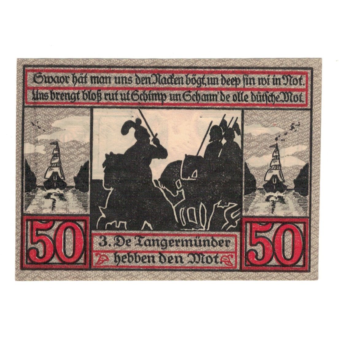 Banconote, Germania, Stendal Stadt, 50 Pfennig, personnage 2, 1921, 1921-07-15