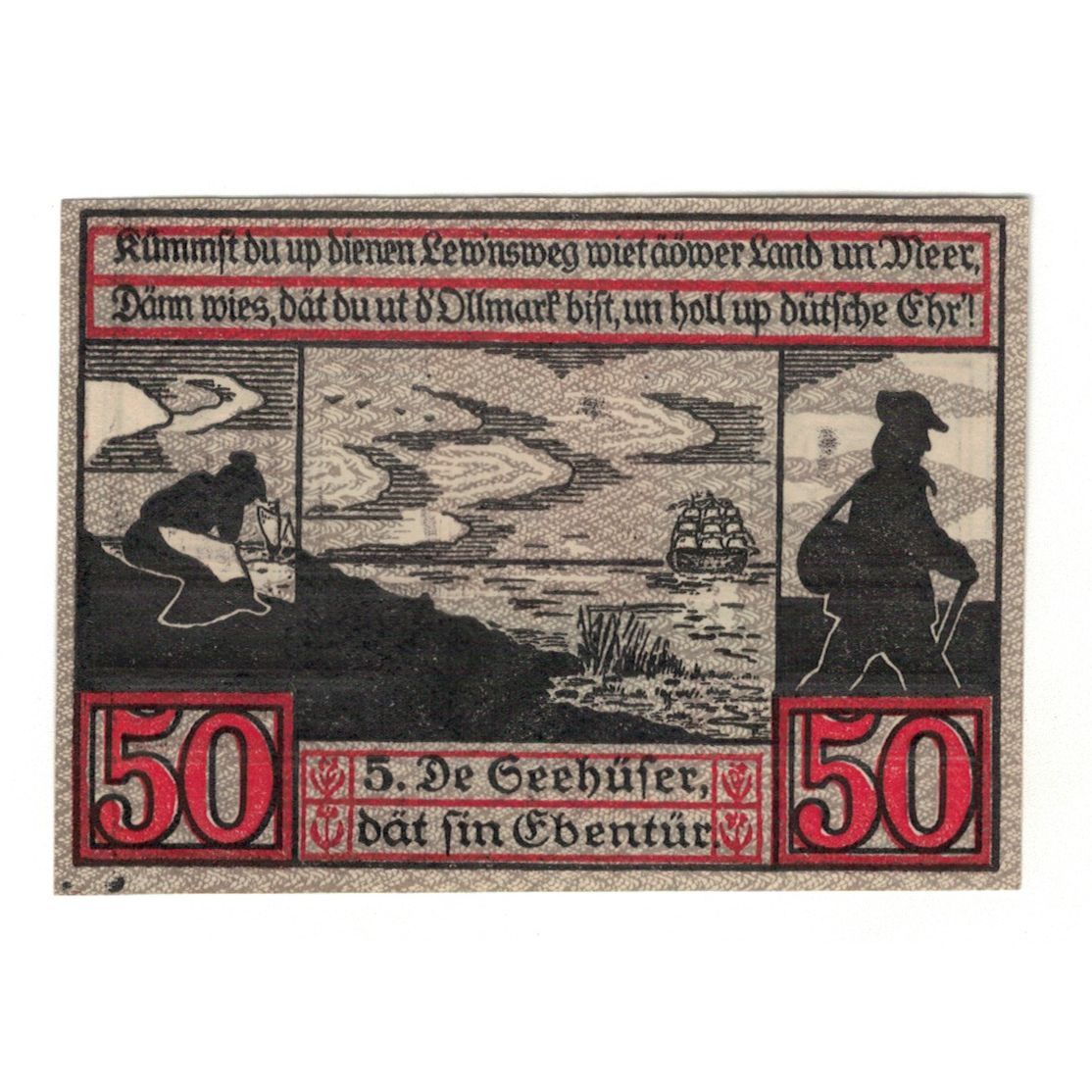 Banknote, Germany, Stendal Stadt, 50 Pfennig, personnage 4, 1921, 1921-07-15