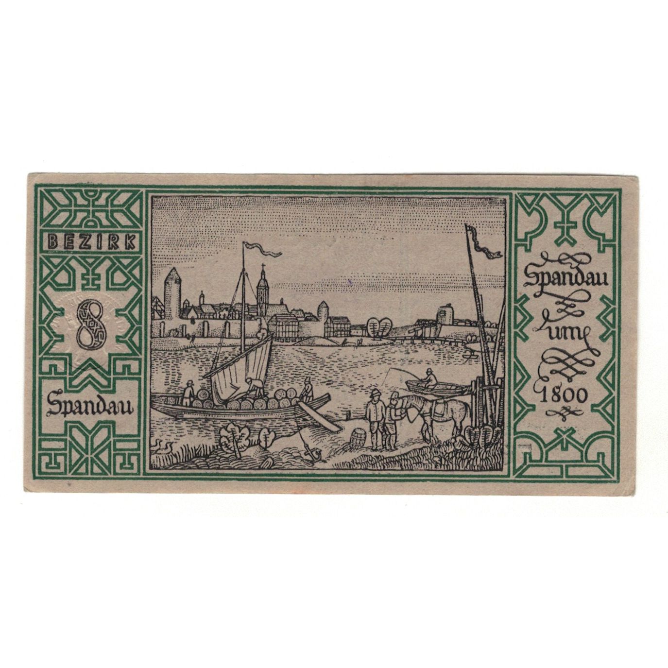 Banconote, Germania, Berlin Stadt, 50 Pfennig, Bateaux 1, 1921, 1921-09-09