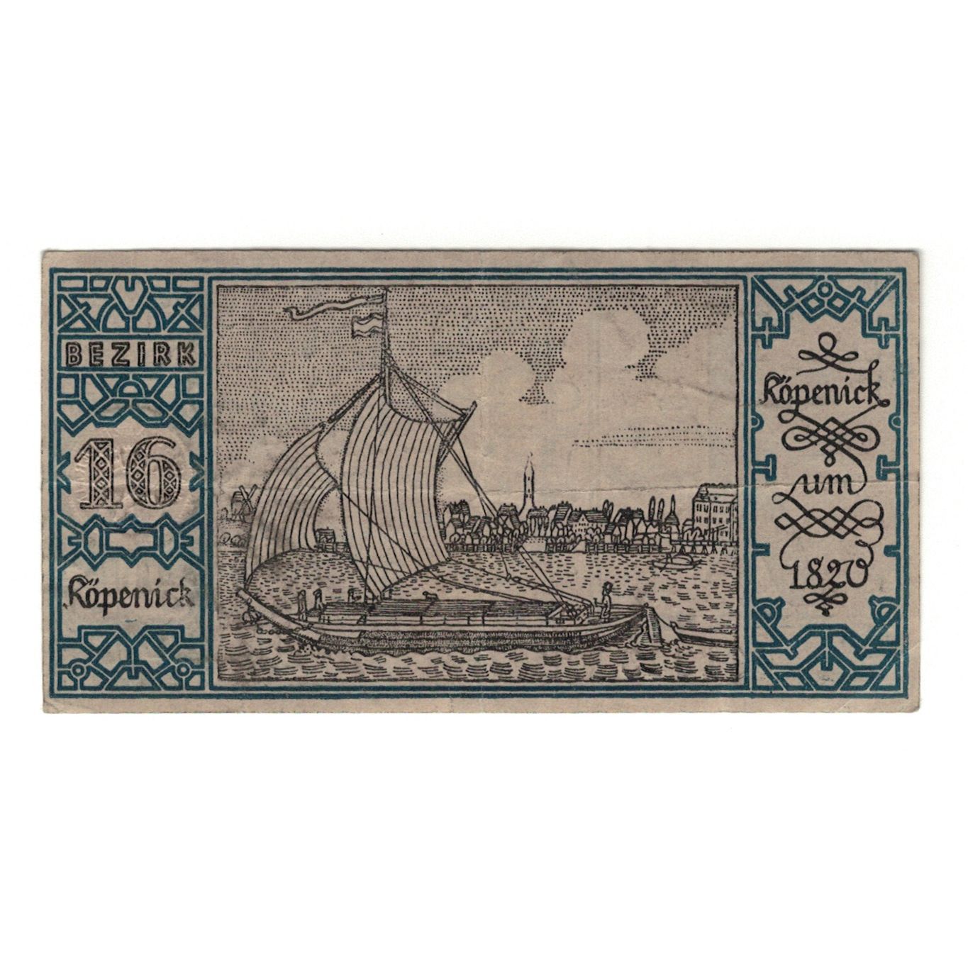 Banknote, Germany, Berlin Stadt, 50 Pfennig, bateau, 1921, 1921-09-09