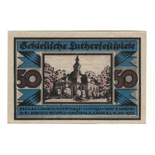 Banknote, Germany, Breslau Evangelisch Kirchlicher Arbeitsausschuß, 50 Pfennig