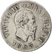 Italy, Vittorio Emanuele II, 50 Centesimi, 1863, Torino, Silver, VF(30-35)