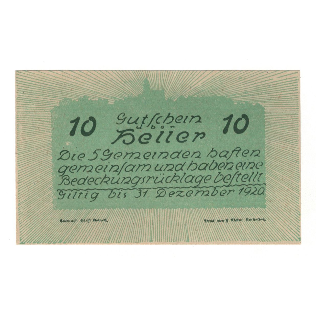 Banconote, Austria, Neustadtl A/D, Nabegg, Judenhof, Windpassing, Kl. Wolfstein