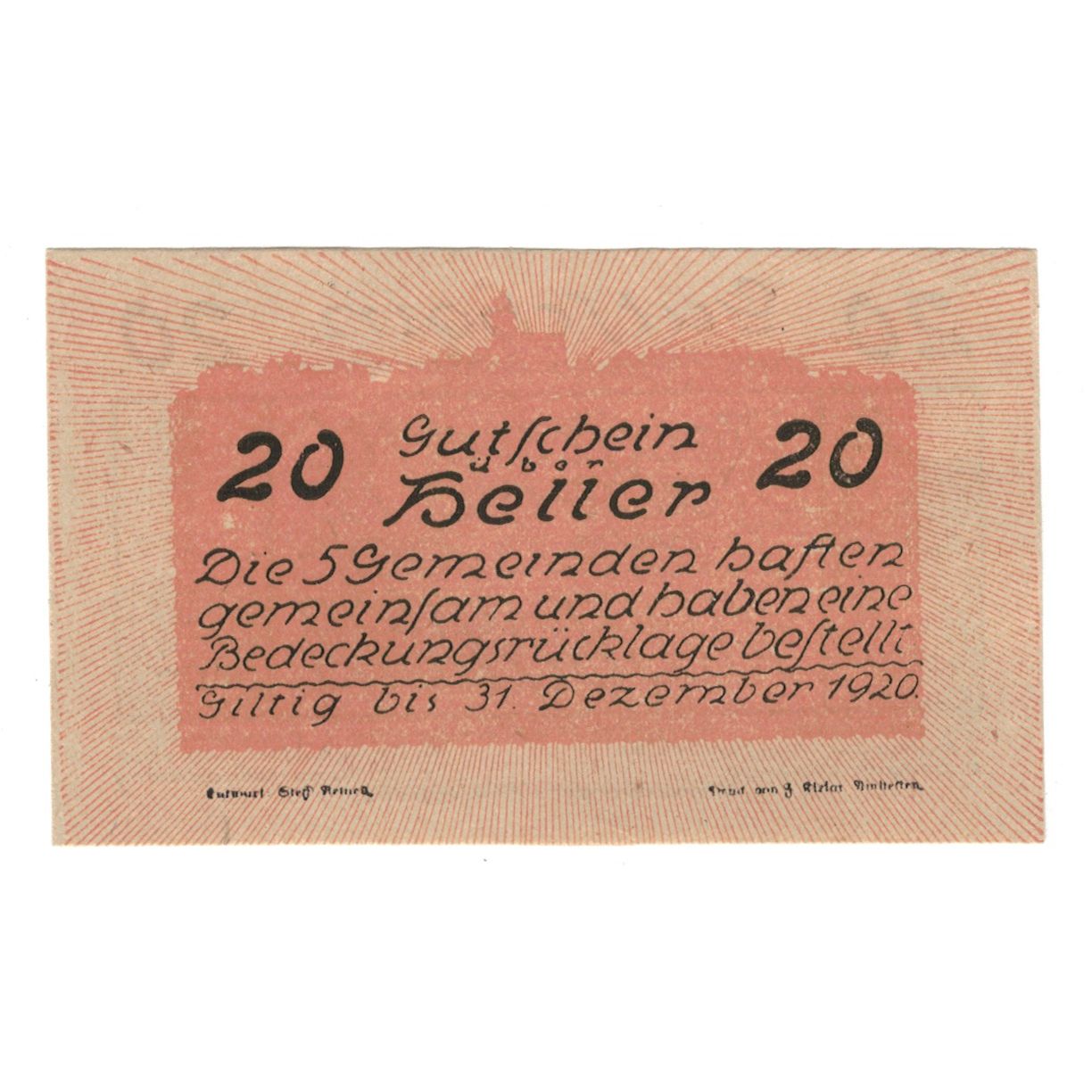 Banconote, Austria, Neustadtl A/D, Nabegg, Judenhof, Windpassing, Kl. Wolfstein