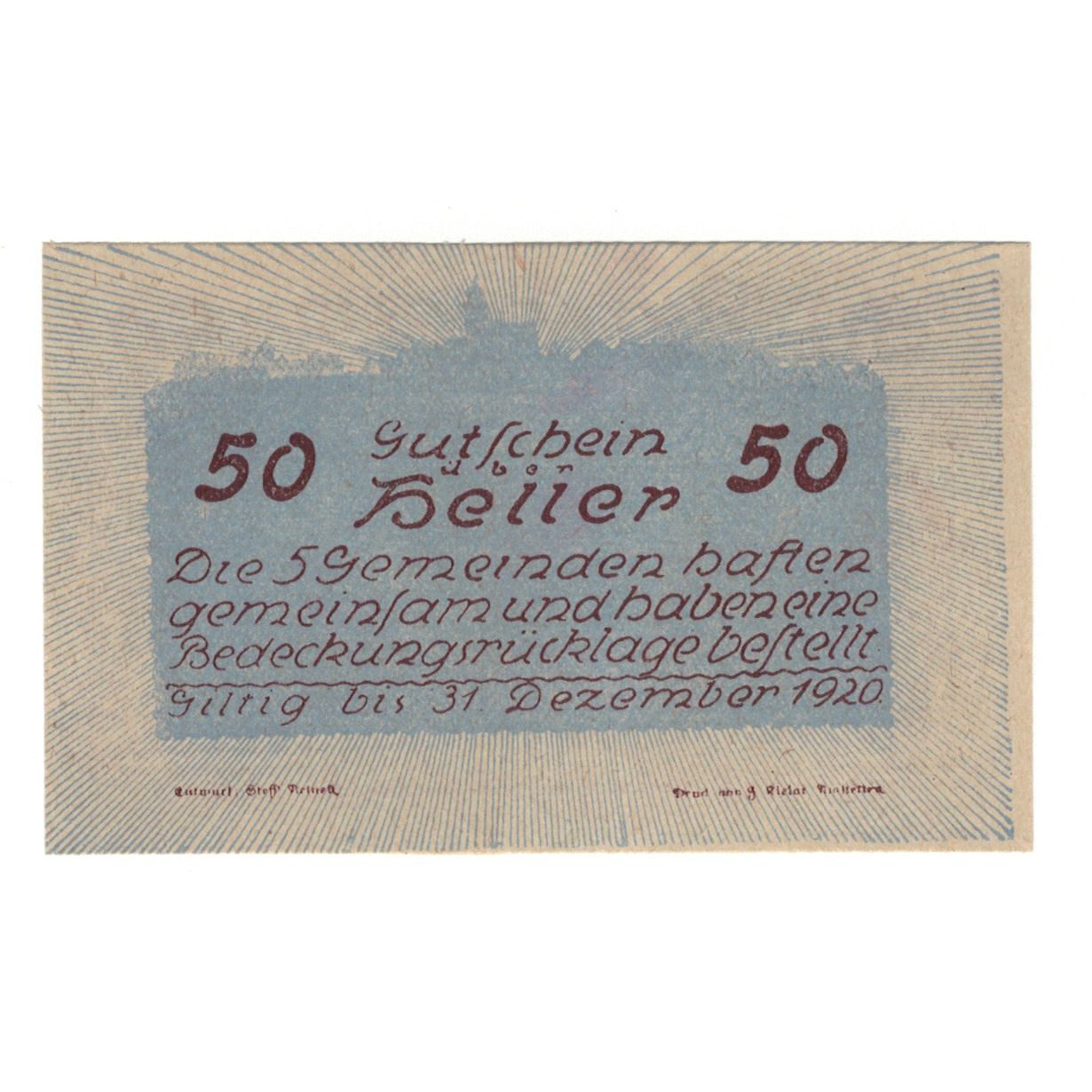 Banconote, Austria, Neustadtl A/D, Nabegg, Judenhof, Windpassing, Kl. Wolfstein