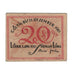 Banknote, Germany, Lübeck Stadtkasse, 20 Pfennig, oeuf, 1921, 1921-04-01