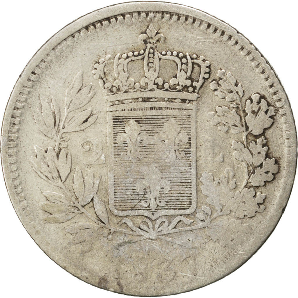 ITALIAN STATES, LUCCA, 2 Lire, 1837, Silver, VF(20-25), KM:41