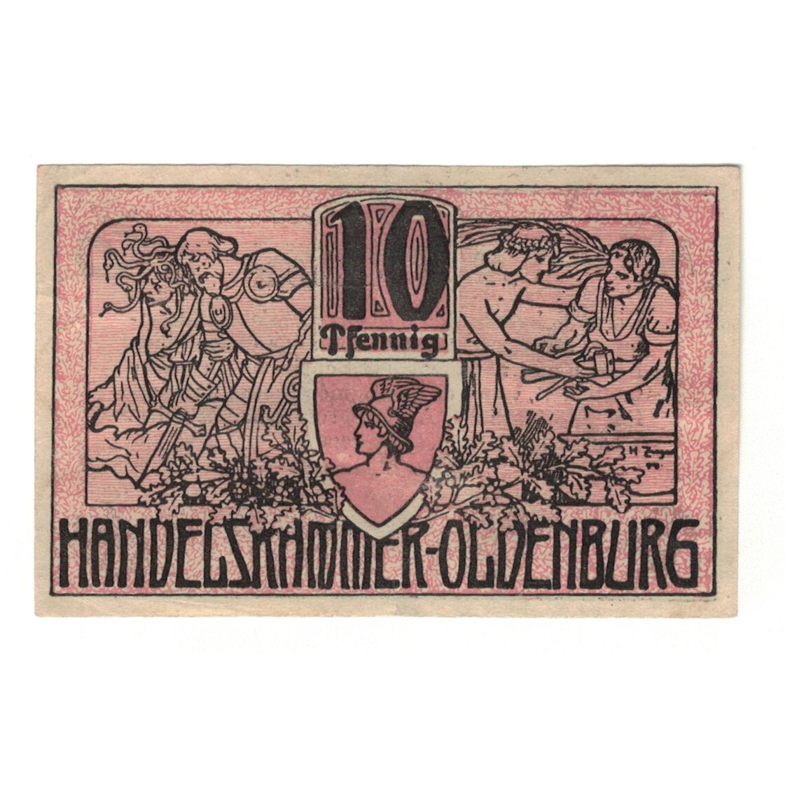 Banknote, Germany, Oldenburg Handelskammer, 10 Pfennig, Texte, 1918, 1918-12-01