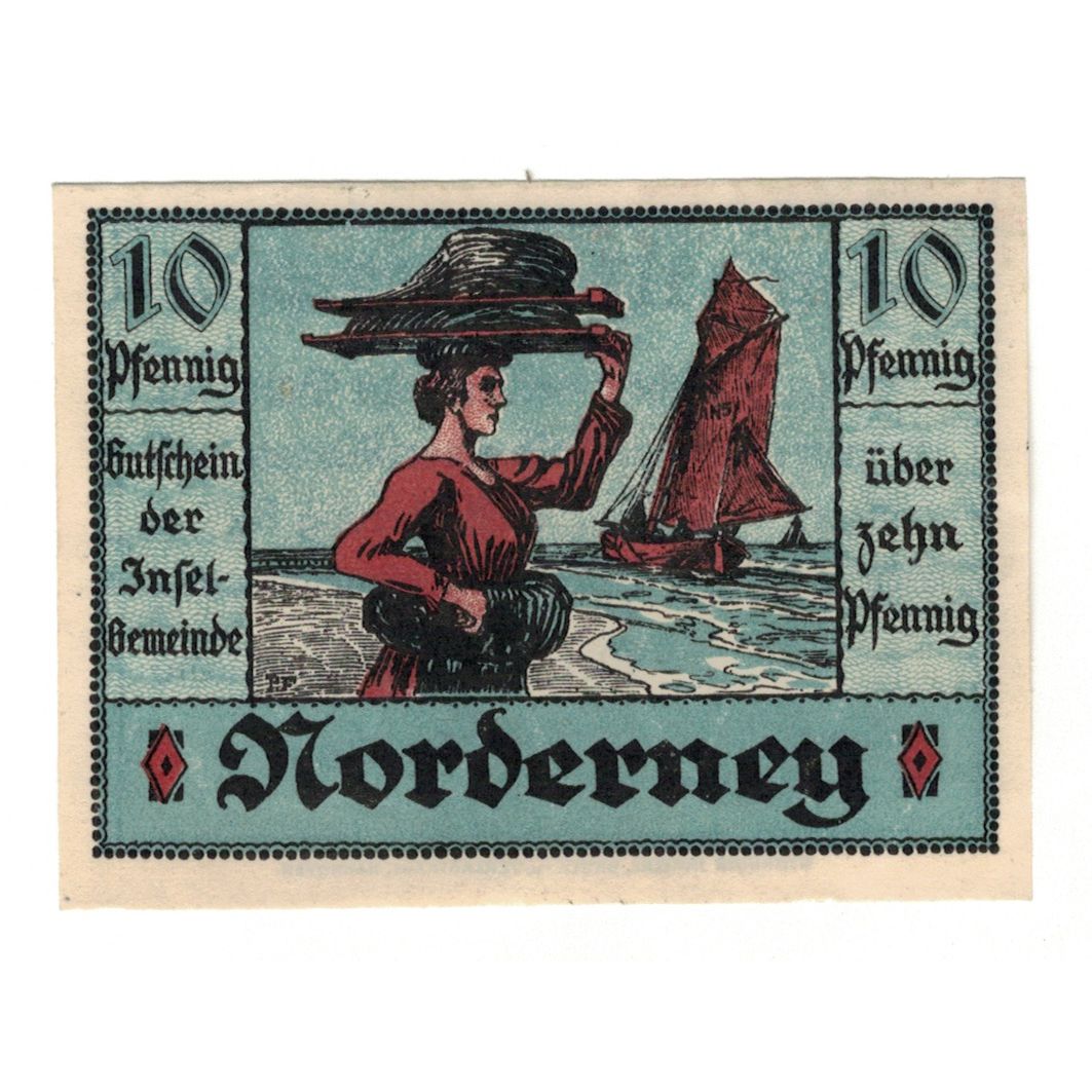 Banknote, Germany, Norderney Gemeinde, 10 Pfennig, Texte, 1921, 1921-05-14