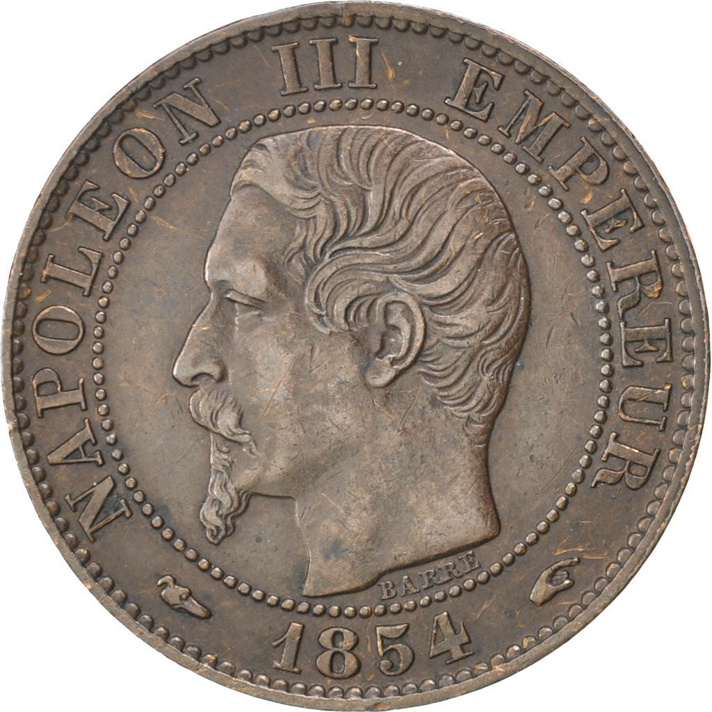 Francia, Napoleon III, 5 Centimes, Napoléon III, 1854, Paris, Bronce, EBC