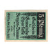 Banknote, Germany, Bergen a.d. Dumme Germeinde, 5 Pfennig, paysage, 1922
