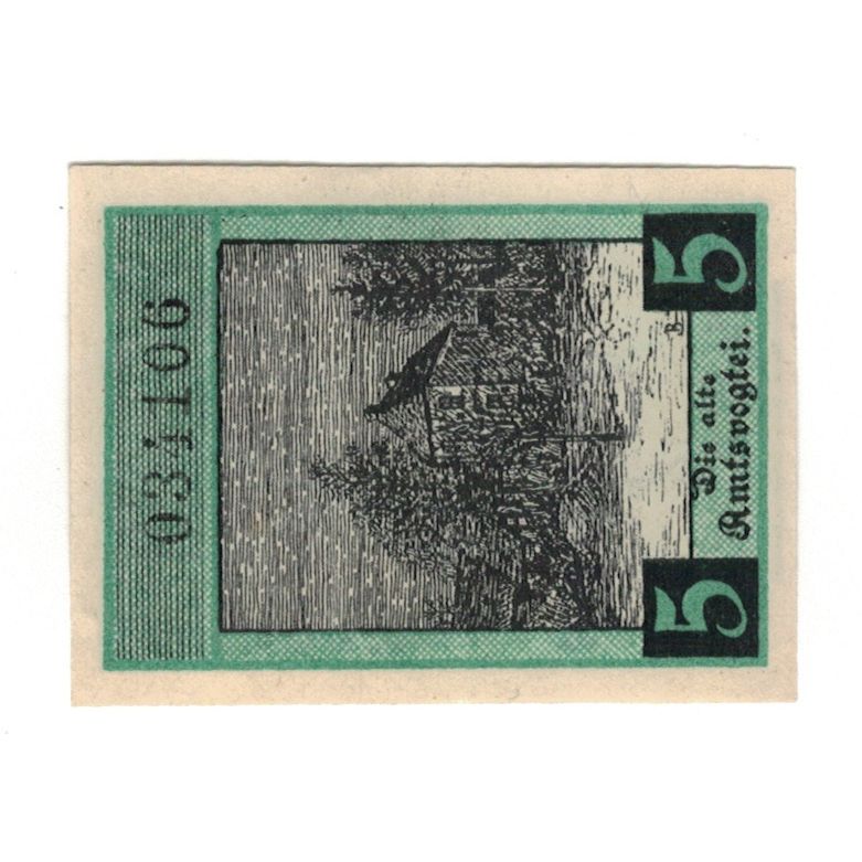 Banknote, Germany, Bergen a.d. Dumme Germeinde, 5 Pfennig, paysage, 1922