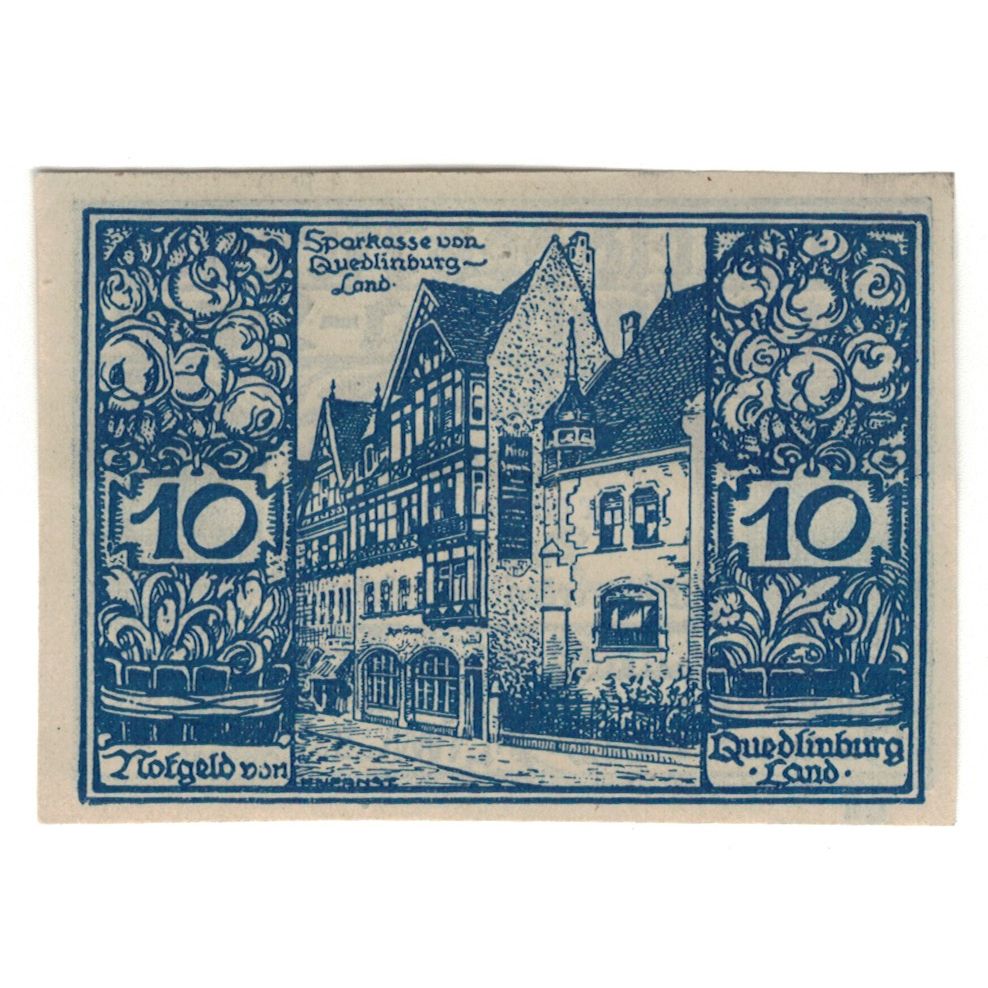 Banknote, Germany, Quedlinburg-Land Kreis, 10 Pfennig, rue, 1923, 1923-01-01