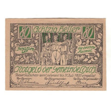 Geldschein, Österreich, Loich N.Ö. Gemeinde, 80 Heller, Texte, 1920