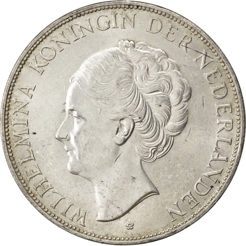 Pays-Bas, Wilhelmina I, 2-1/2 Gulden, 1938, Argent, SUP, KM:165