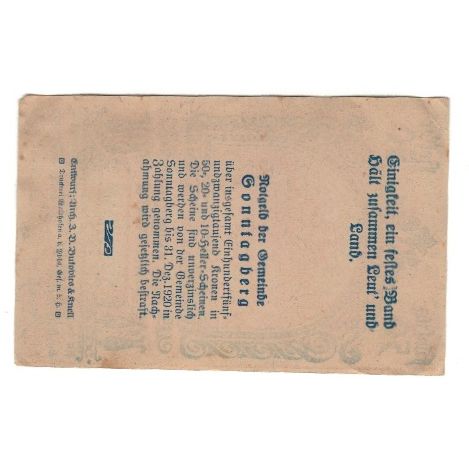 Billet, Autriche, Sonntagberg N.Ö. Gemeinde, 50 Heller, Texte, 1920