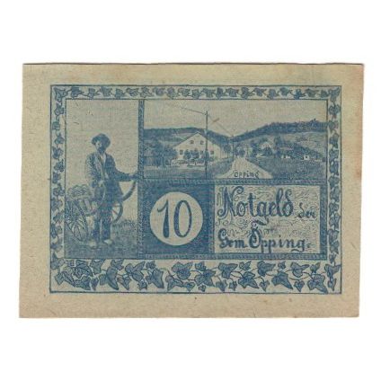 Banknote, Austria, Öpping O.Ö. Gemeinde, 10 Heller, Texte, 1920, 1920-07-11