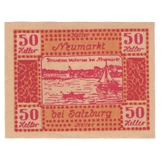 Banknote, Austria, Neumarkt Bei Salzburg Sbg. Gemeinde, 50 Heller, paysage
