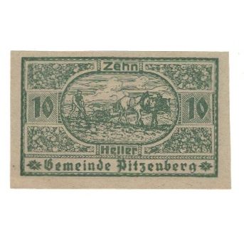 Banknote, Austria, Pitzenberg O.Ö. Gemeinde, 10 Heller, personnage, 1920