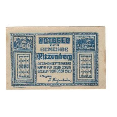 Geldschein, Österreich, Pitzenberg O.Ö. Gemeinde, 20 Heller, personnage 1
