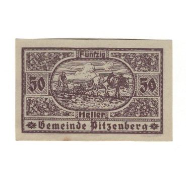 Banknote, Austria, Pitzenberg O.Ö. Gemeinde, 50 Heller, personnage, 1920