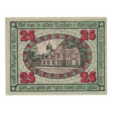 Banknote, Germany, Eutin Stadt, 25 Pfennig, paysage, 1920, 1920-12-31