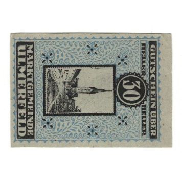 Geldschein, Österreich, Ulmerfeld N.Ö. Marktgemeinde, 30 Heller, Texte, 1920