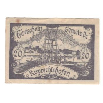Geldschein, Österreich, Ruprechtshofen, 20 Heller, Texte, 1920, 1920-06-03, VZ