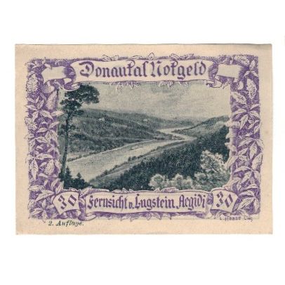 Geldschein, Österreich, Donautalnotgeld O.Ö. der Gemeinden, 30 Heller, texte