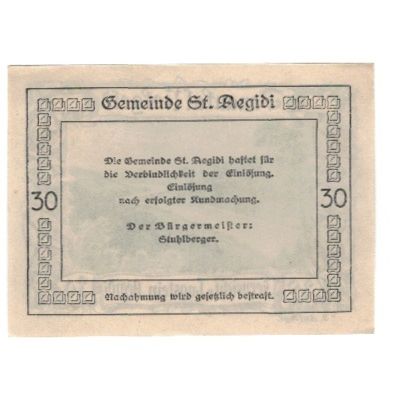 Geldschein, Österreich, Donautalnotgeld O.Ö. der Gemeinden, 30 Heller, texte