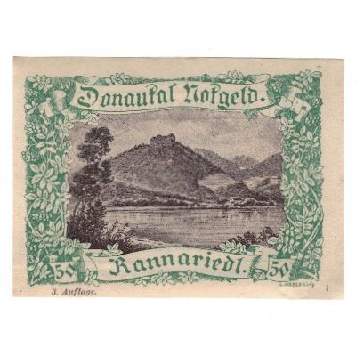 Geldschein, Österreich, Donautalnotgeld O.Ö. der Gemeinden, 50 Heller, texte