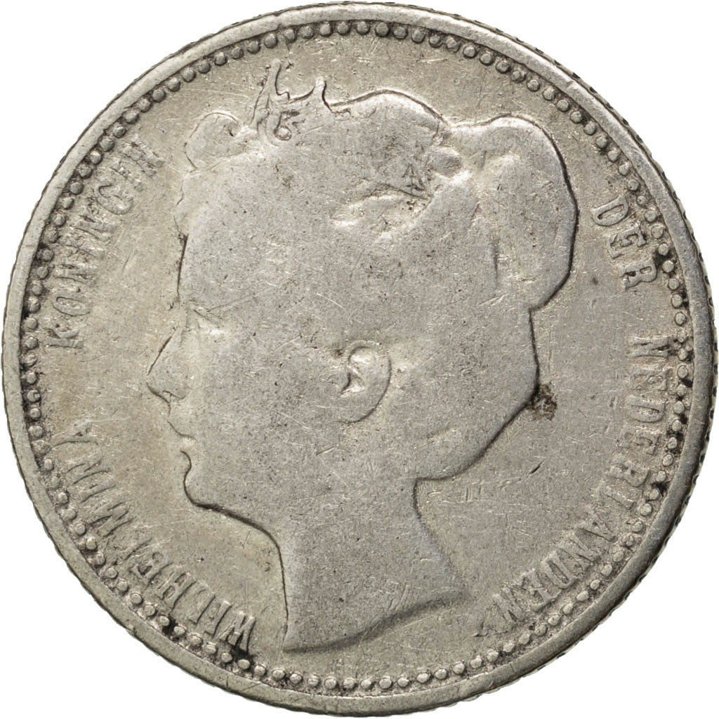 Netherlands, Wilhelmina I, 25 Cents, 1906, Silver, VF(20-25), KM:120.2