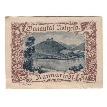 Geldschein, Österreich, Donautalnotgeld O.Ö. der Gemeinden, 50 Heller, Texte