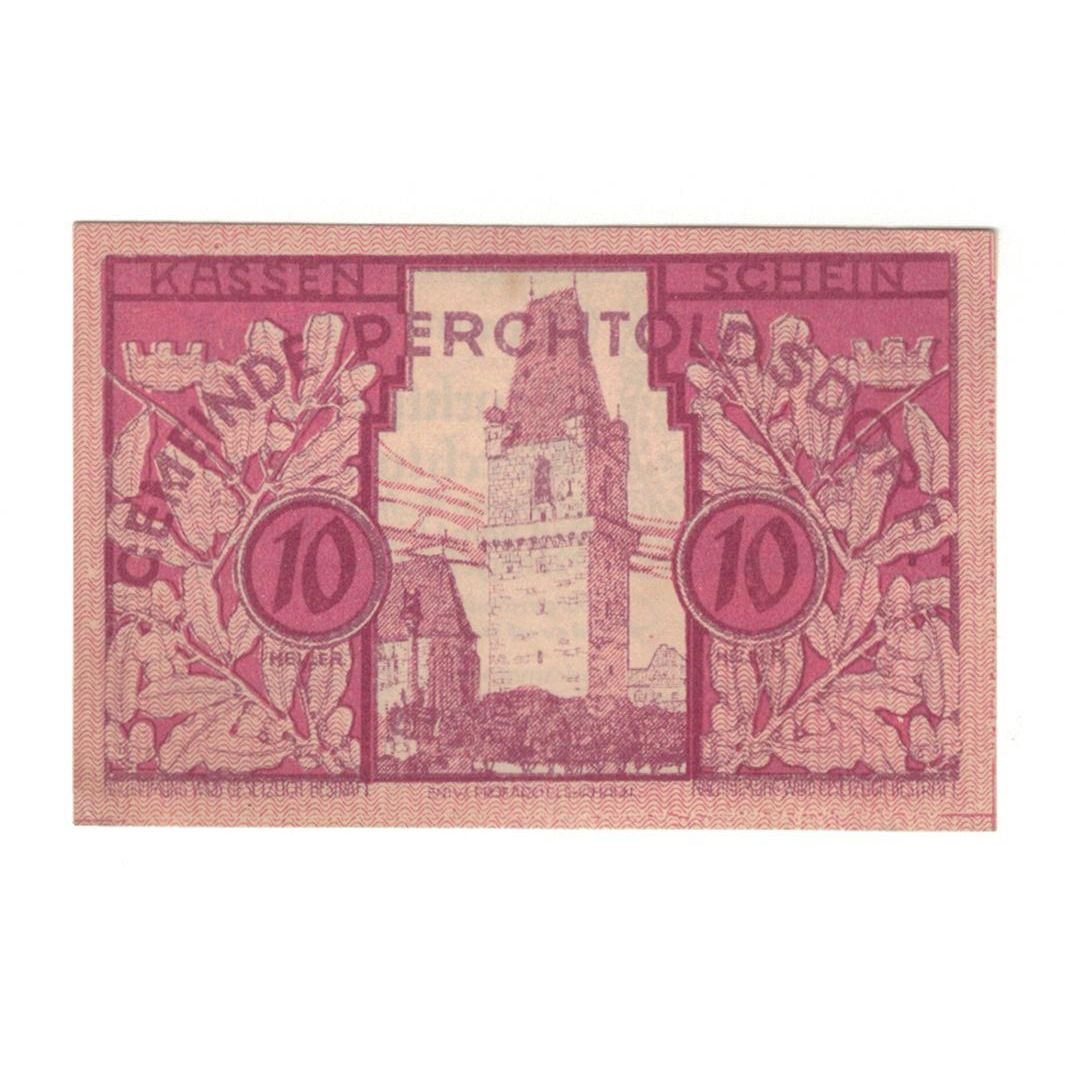 Geldschein, Österreich, Perchtoldsdorf N.Ö. Gemeinde, 10 Heller, Texte, 1920